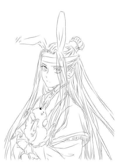 魔道祖师线稿