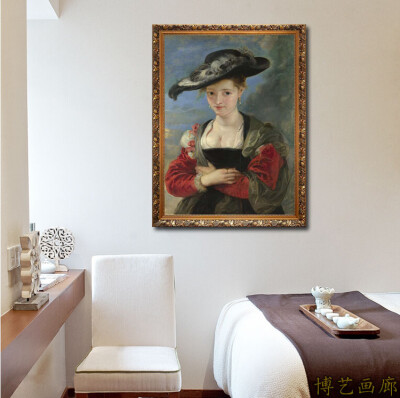 定制 欧式古典人物油画喷绘玄关挂画卧室壁画客厅装饰画欧洲名画贵妇