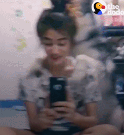 发现朋友正一个人对着手机傻笑时的你,笑啥呢?给我看看~ #情感