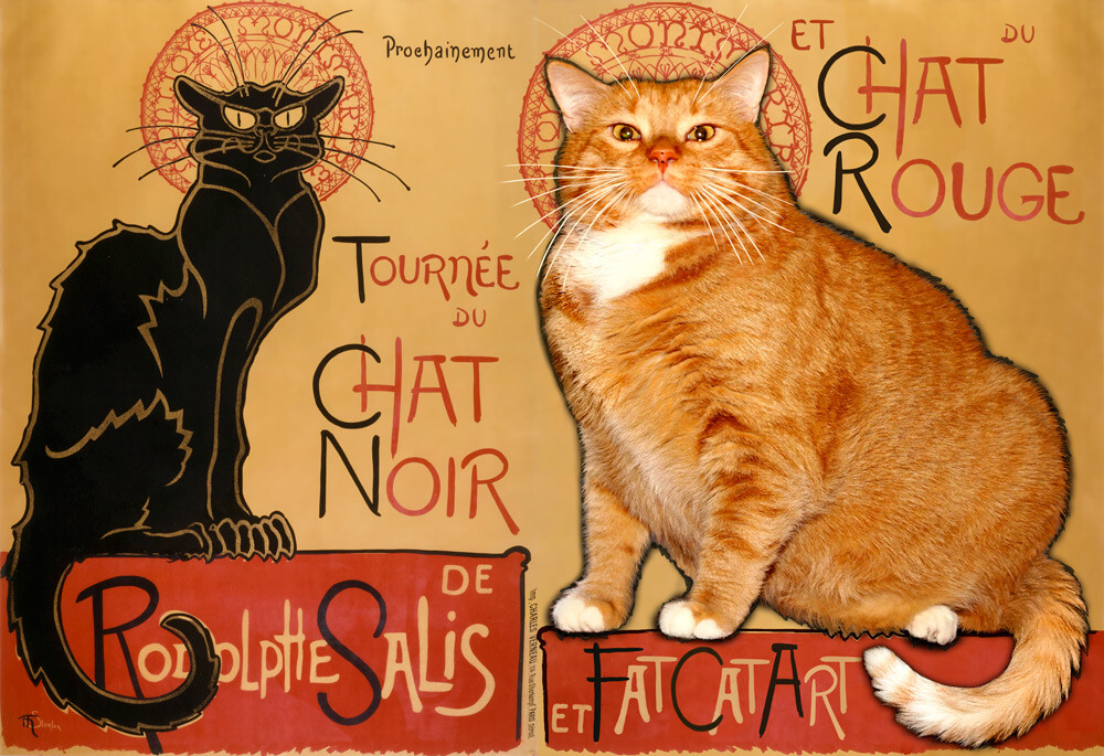 du chat noir et du chat rouge de rodolphe salis et fat cat art