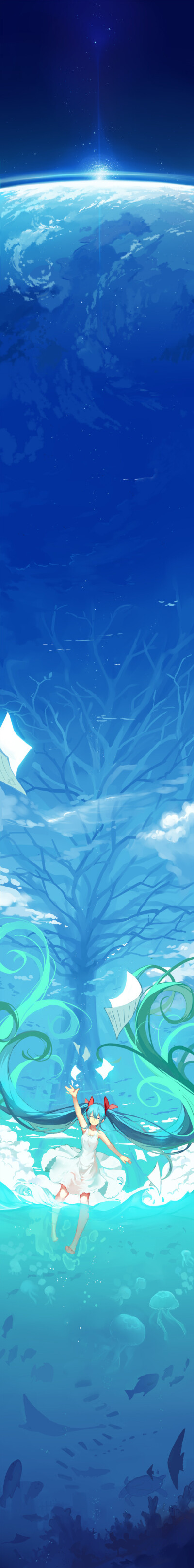 意境/梦幻/深蓝/壁纸/插图