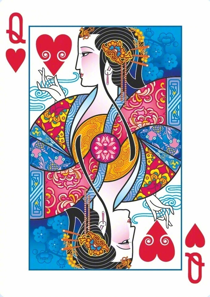 根据中国古代经典历史人物创作的扑克牌.