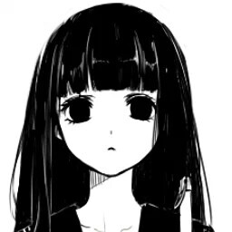 社会动漫黑白头像女