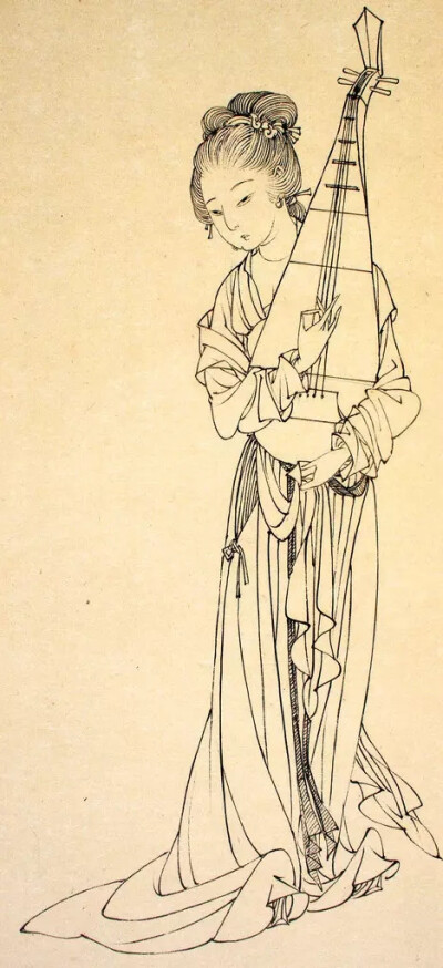 白描工笔人物