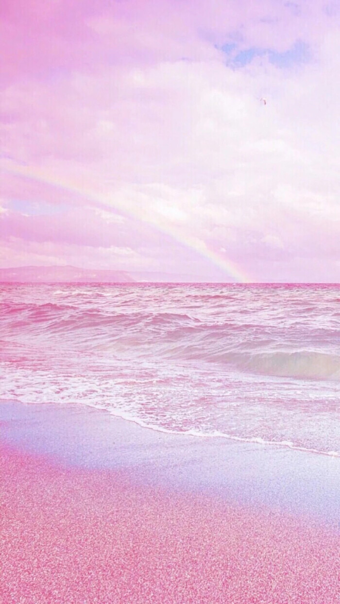 没有什么比色彩斑斓的天空 粉色的海 璀璨的星空漂亮了