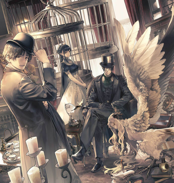 少女插画 哥特式 画师鹈饲沙树插画作品欣赏