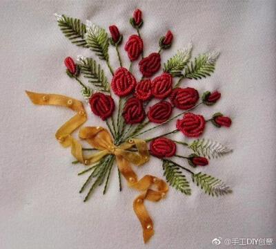 卷针玫瑰刺绣大全,美嘛