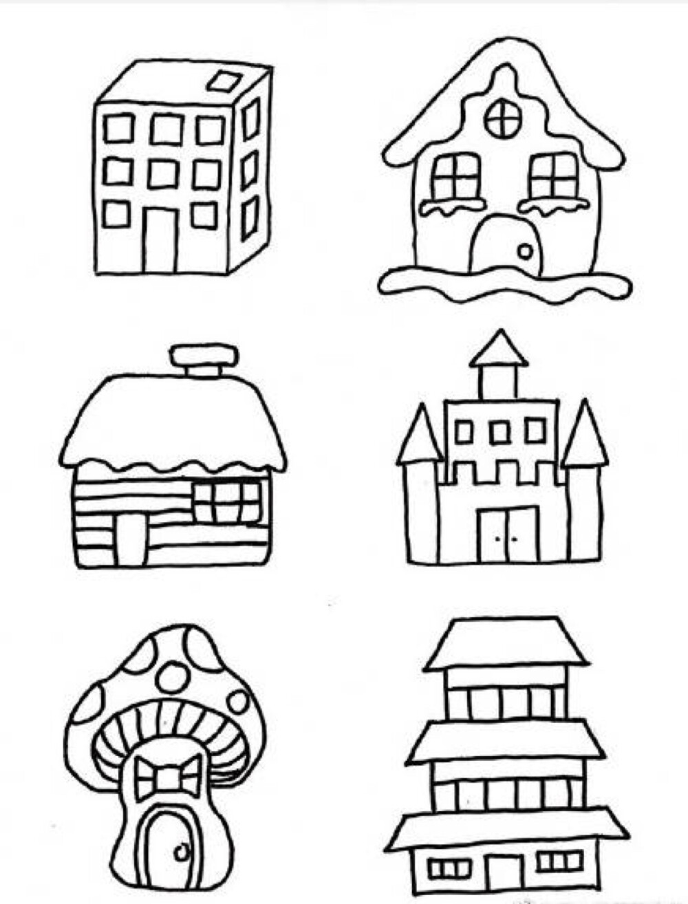 房子简笔画 - 堆糖,美图壁纸兴趣社区