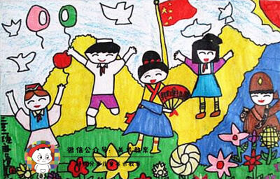 迎国庆儿童优秀绘画作品