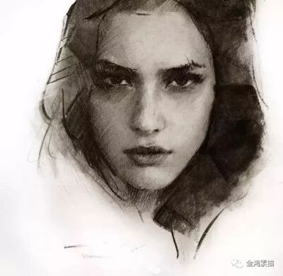 素描人物五官