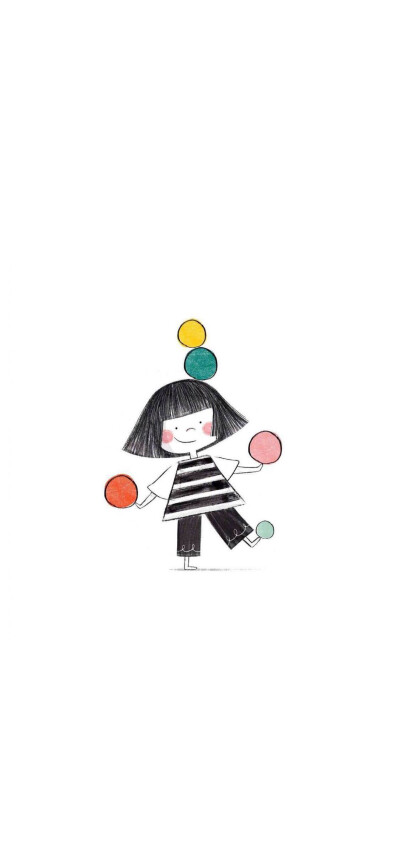 白底 可爱女生