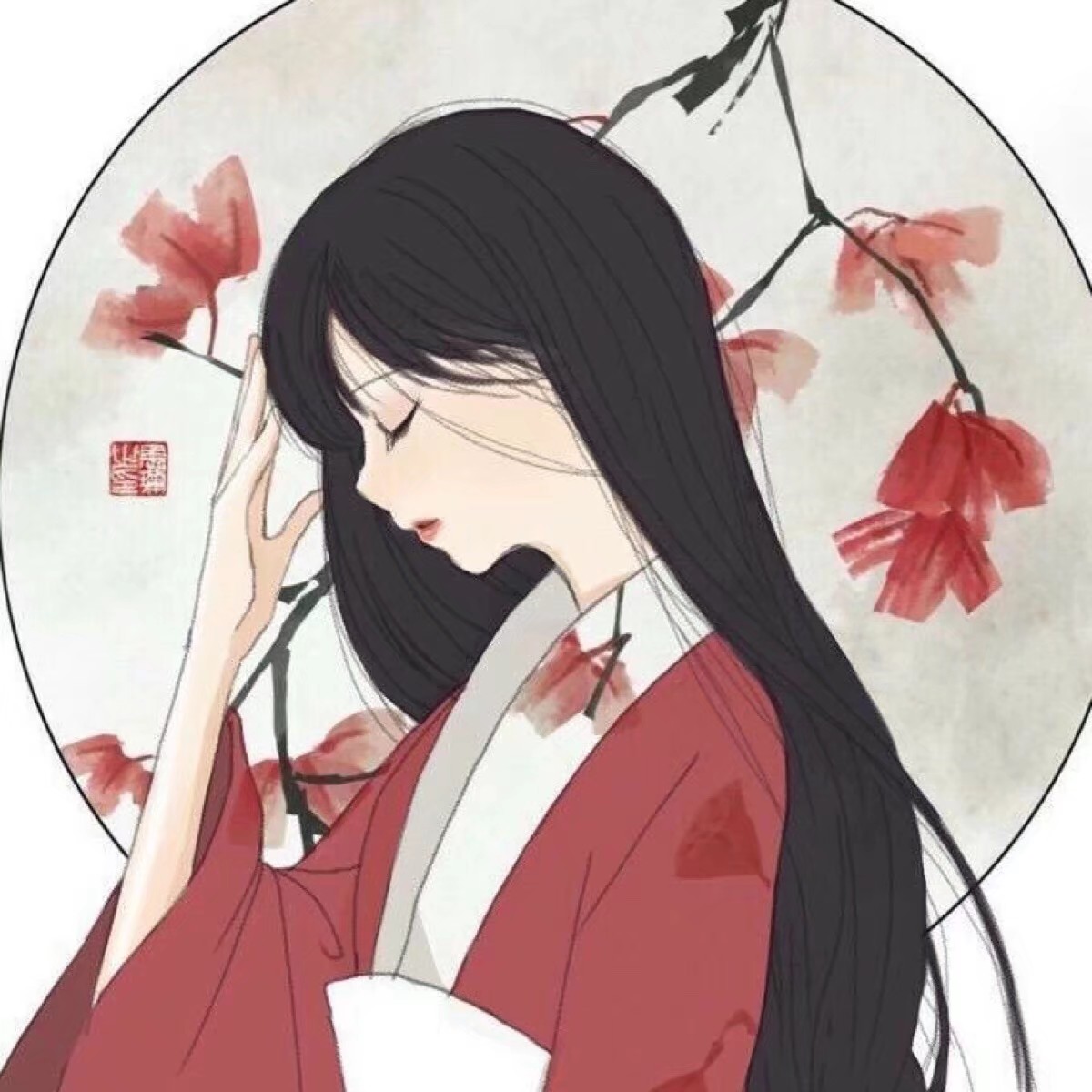 古风手绘女生头像