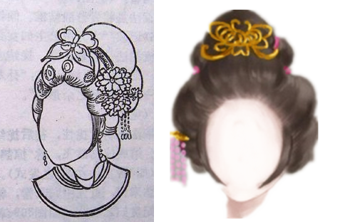 这种两鬓抱面的髻式,是唐代后期较为流行的一种发式.