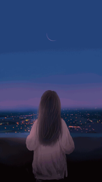 手机壁纸 夜空 情侣