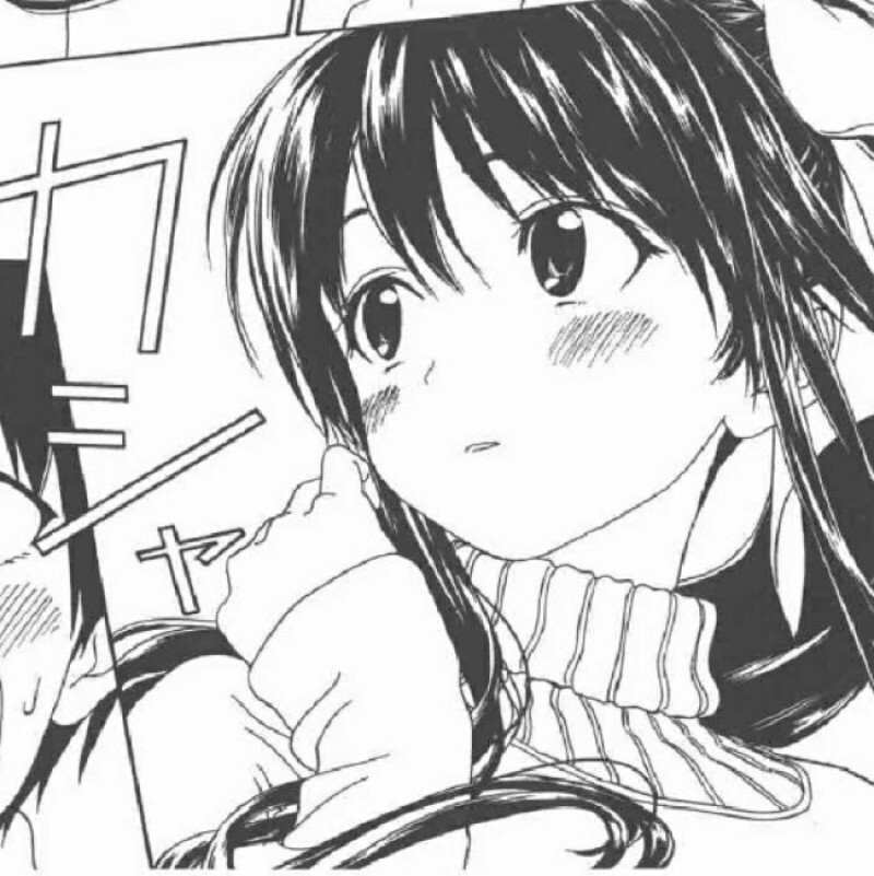 漫头女 黑白