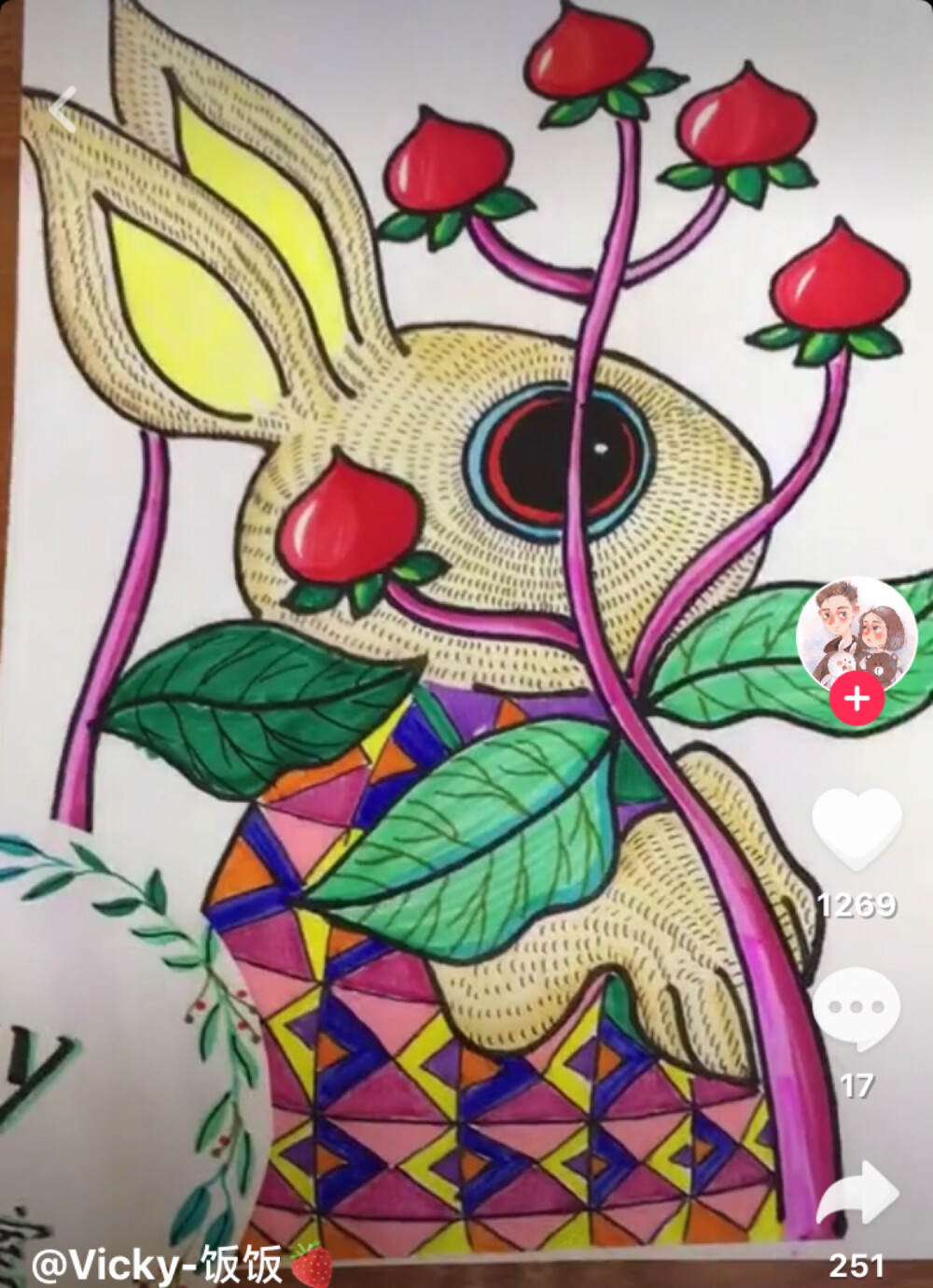 创意儿童画兔兔