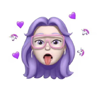 memoji 吐舌 女头 漫头