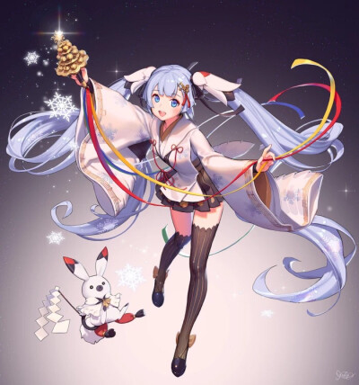 收集   点赞  评论  vocaloid 初音未来 雪未来2019 绘师:冷蝉