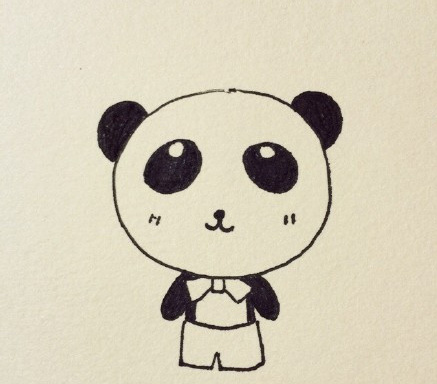 【国宝手绘教程】可爱的小熊猫,简单的手绘 简笔画