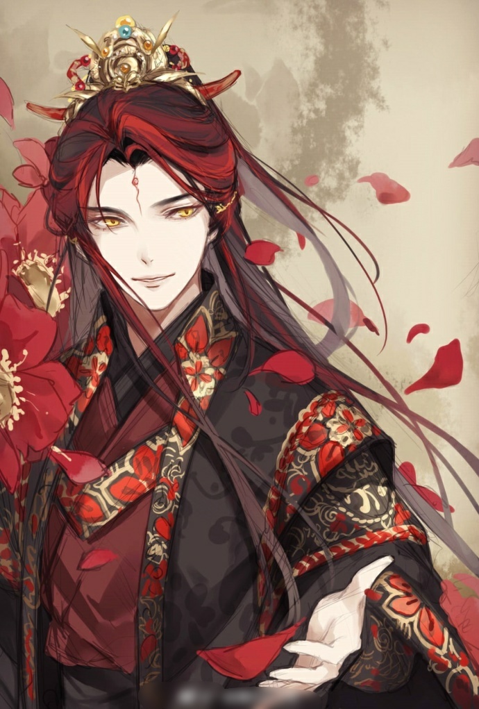 绝色倾城红衣美男