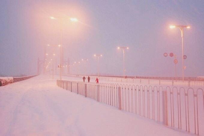 微信背景图雪景粉嫩