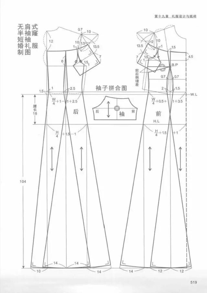 服装制版11款女士礼服 婚纱 的设计与制版纸样分享215 堆糖 美图壁纸兴趣社区