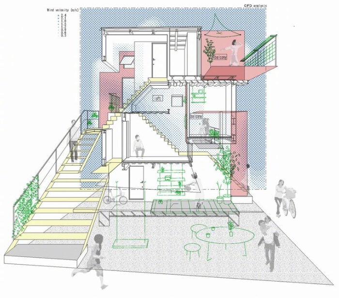 位于日本埼玉县的集合住宅【corner grain】,由设计师 eureka , maru