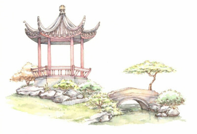园林小景 亭台楼阁