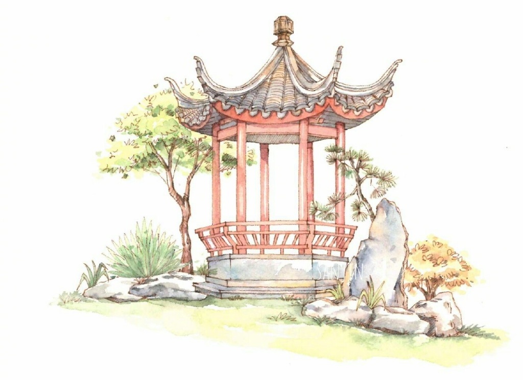 园林小景 亭台楼阁