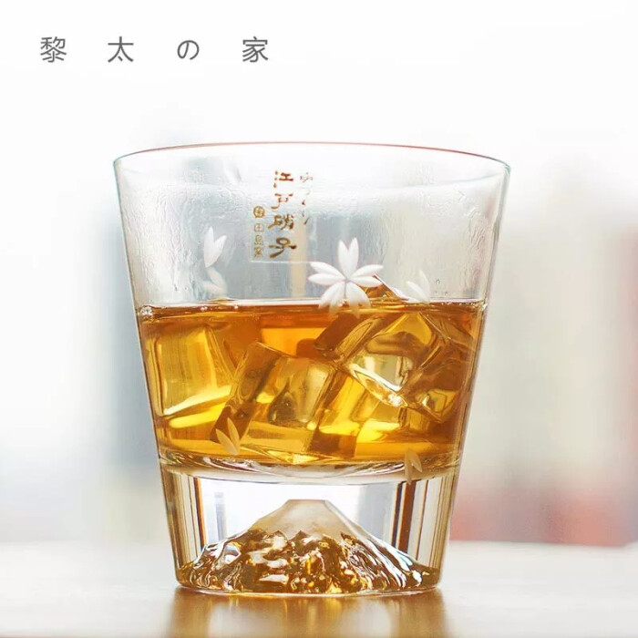 日本进口富士山杯子樱花手工玻璃杯江户硝子情侣杯子创意水杯酒杯 堆糖 美图壁纸兴趣社区