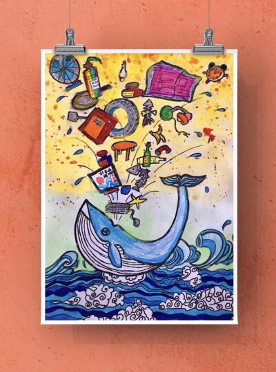 海洋生态环保儿童画