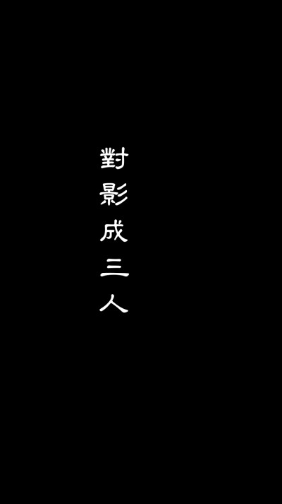 对影成三人