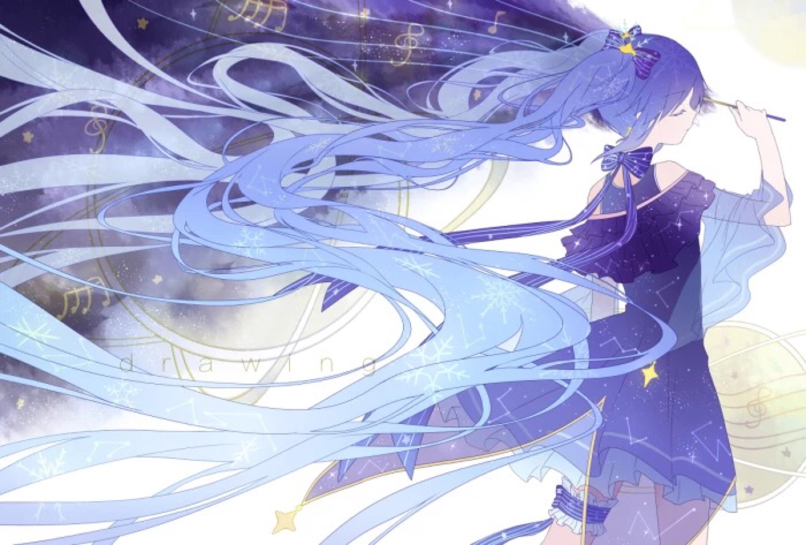 动漫少女梦幻壁纸 初音未来(2017雪)