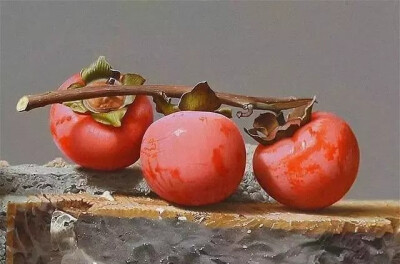 薛广陈的油画作品红柿子