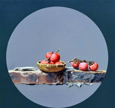 薛广陈的油画作品红柿子