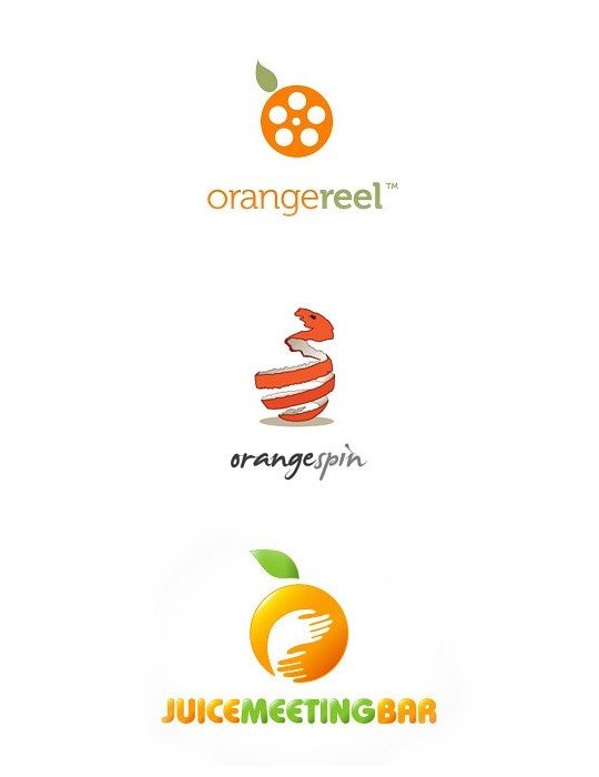 logo欣赏之植物系列---橘子-橙子标志 #标志分享