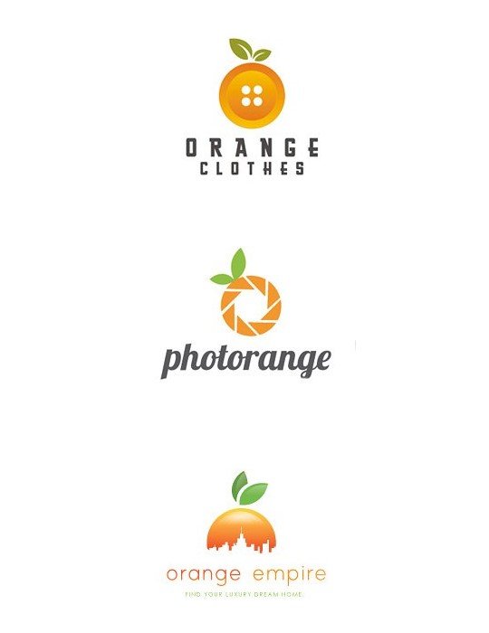 logo欣赏之植物系列---橘子-橙子标志 #标志分享