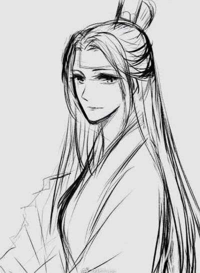 天官赐福 风师娘娘 线稿