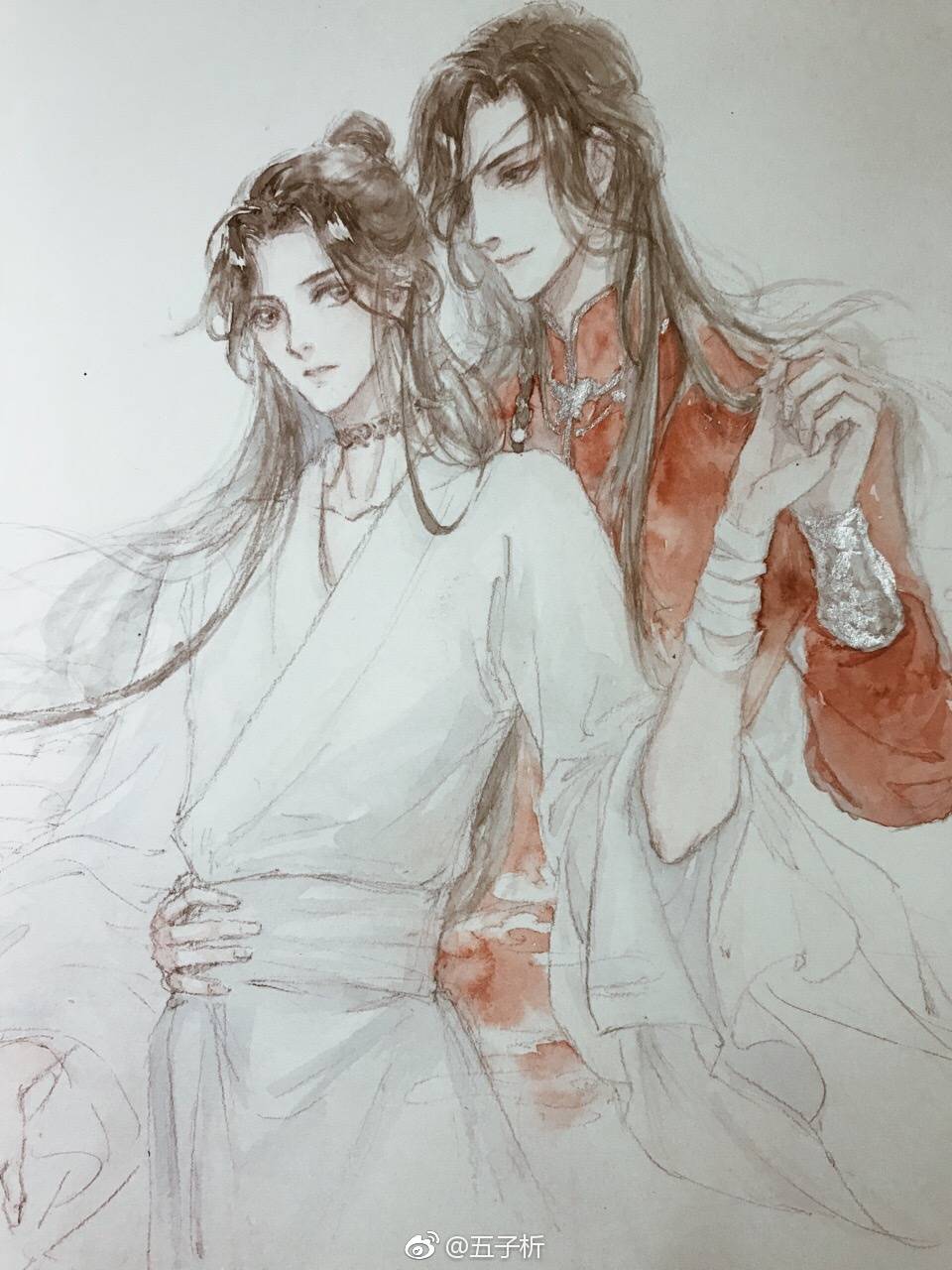 花城谢怜画师id: 五子析°.ヾ(*▽"*)°.