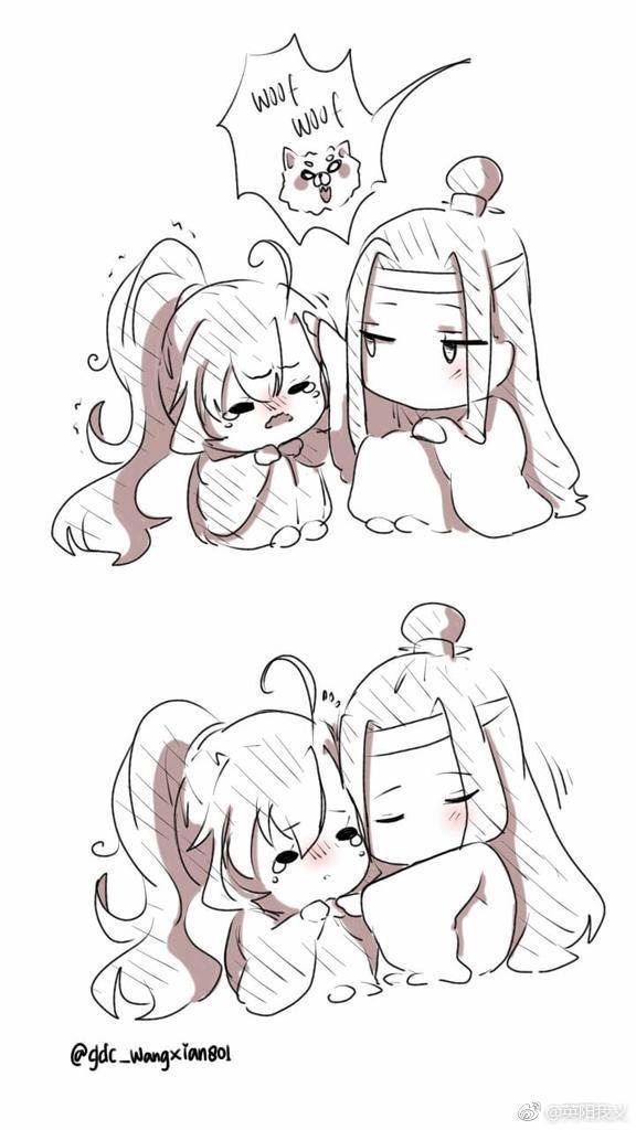 魏无羡,蓝忘机画师id gdc_wangxian801