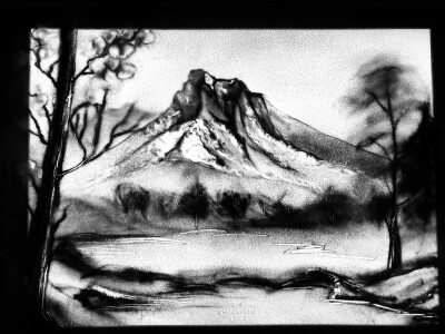 风景沙画
