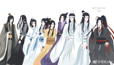 画师id 慧星pnm 魏无羡魏婴蓝忘机蓝湛含光君,江澄