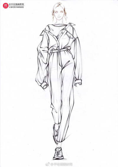 服装画线稿 图片评论 0条  收集   点赞  评论  服装设计 时装画线 