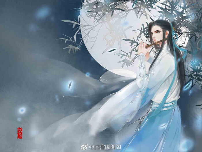 手绘古装美男 插画师:南宫阁阁阁