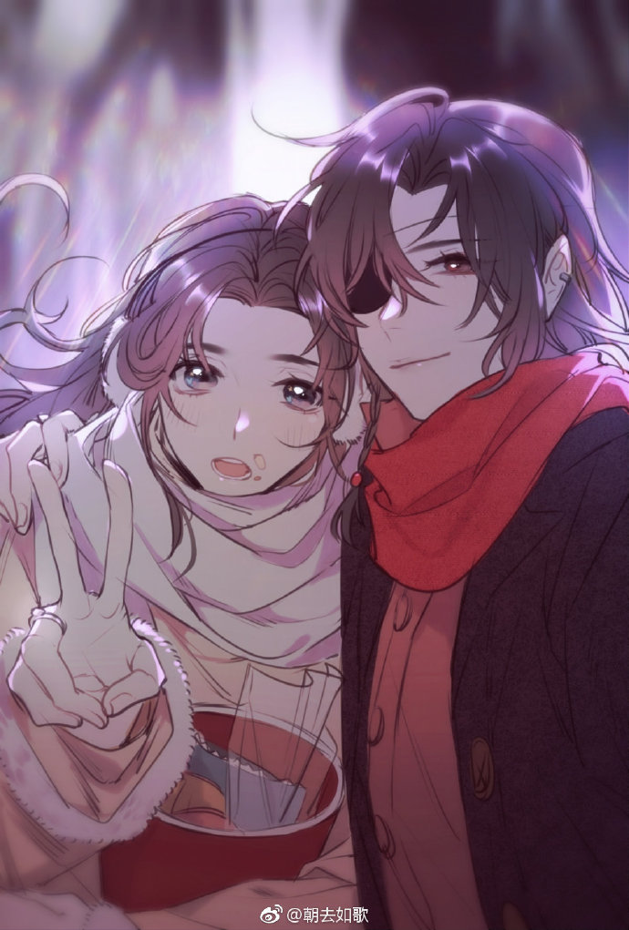 天官赐福 花怜#花怜新年快乐# 【20:00】"和哥哥一起看音乐喷泉 "