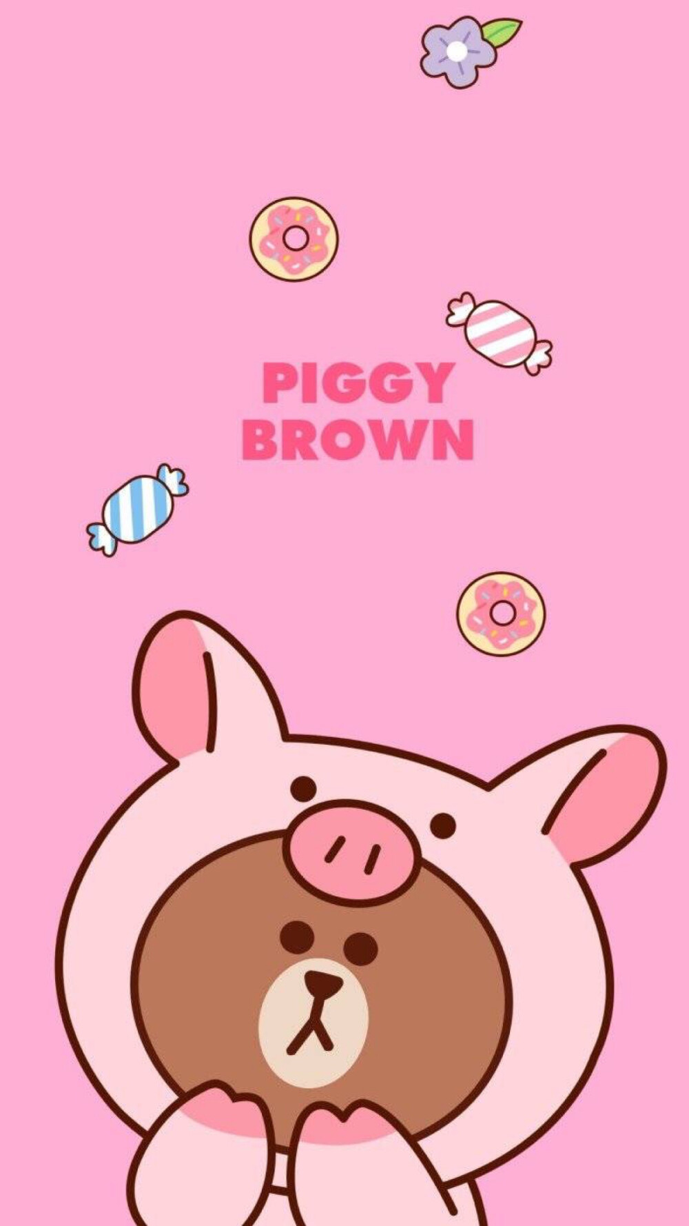 line_piggy brown