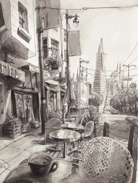 来自艺术家 paul madonna 街景绘画.