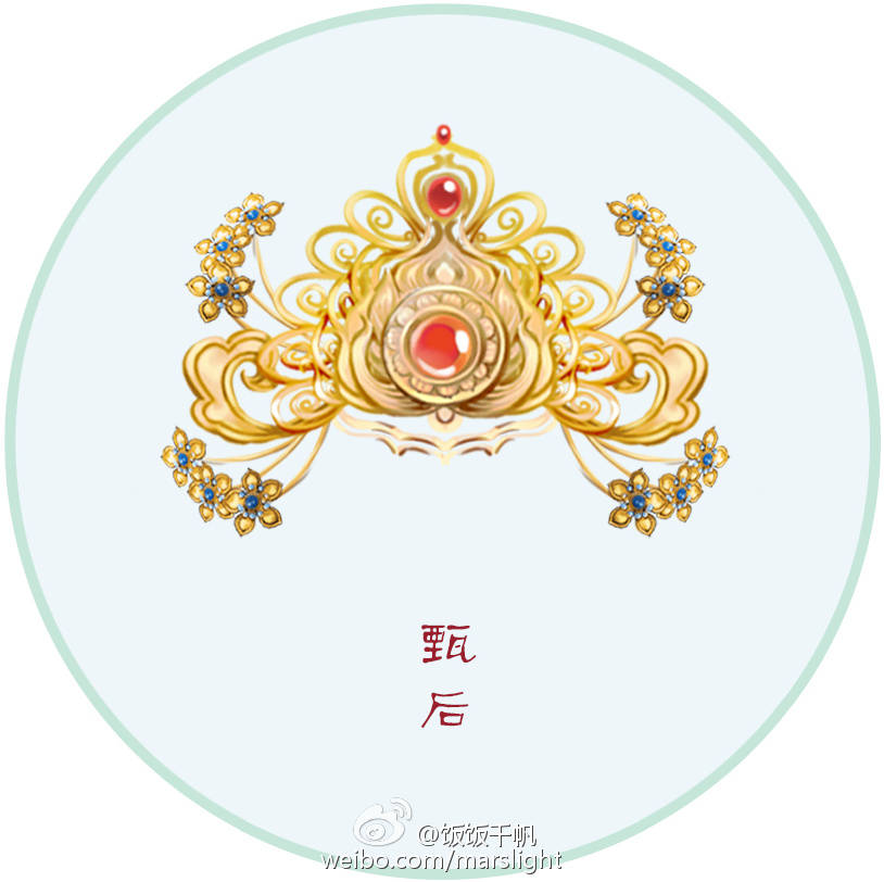 首饰 古风 古韵 中国风 手帐素材 插画 手绘 彩绘 头像