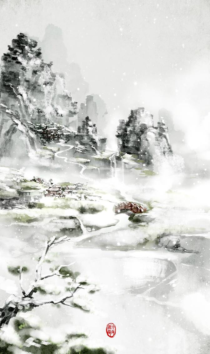 古风 古韵 中国风 手帐素材 插画 手绘 彩绘 头像