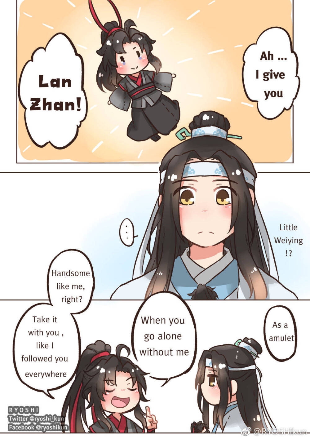 画师微博id【ryoshi_kun】魏无羡,蓝忘机